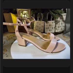Elegant Pink Ankle Strap Heels